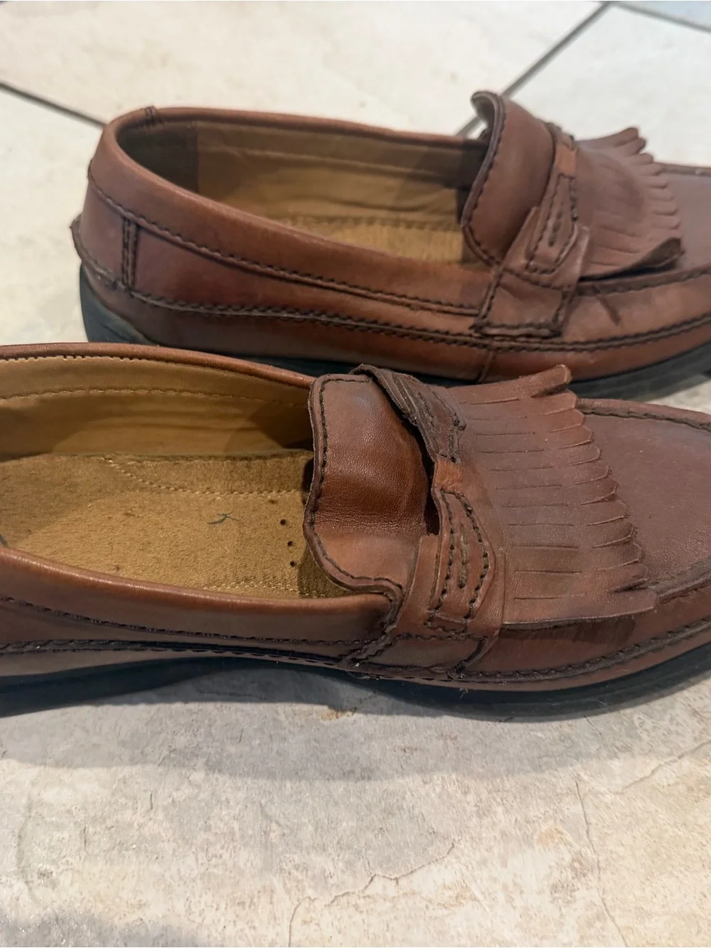 Dockers Men’s Brown Leather Kiltie Loafers